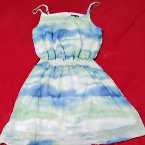 Staccato Blue and White Smocked Ruffled Sundress
